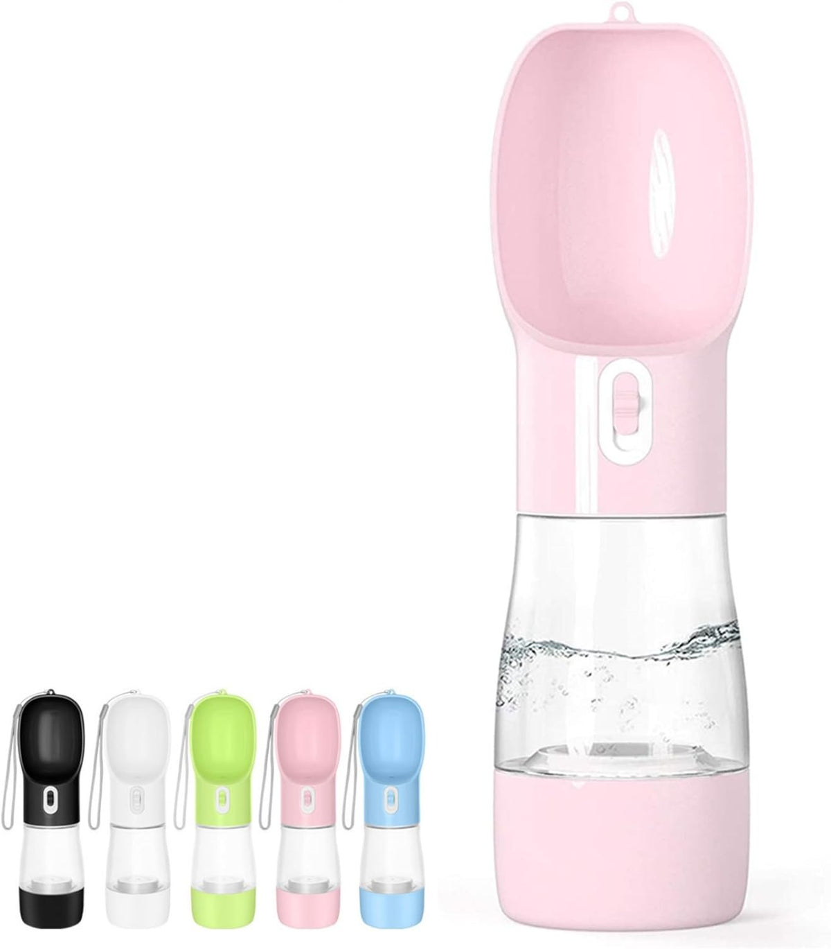 Portable Pet Water Bottle With Food Compartment - Leak Proof 2-in-1 Travel Dispenser for Dogs & Cats