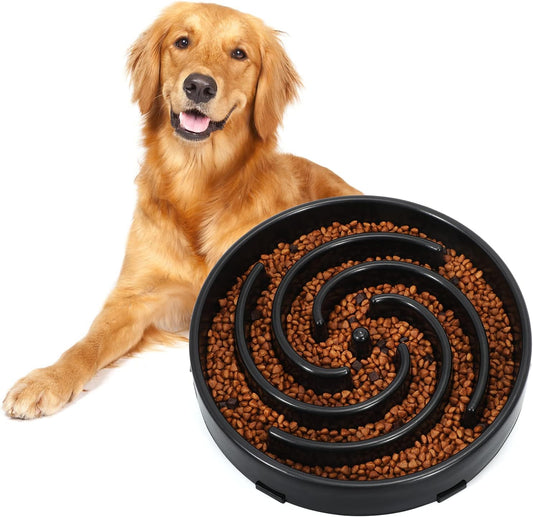 Slow Feeder Dog Bowl - Non-Slip Maze Design for Small, Medium & Large Dogs (Promotes Healthy Eating, Prevents Bloatin & Choking, Interactive Puzzle Feeder) 