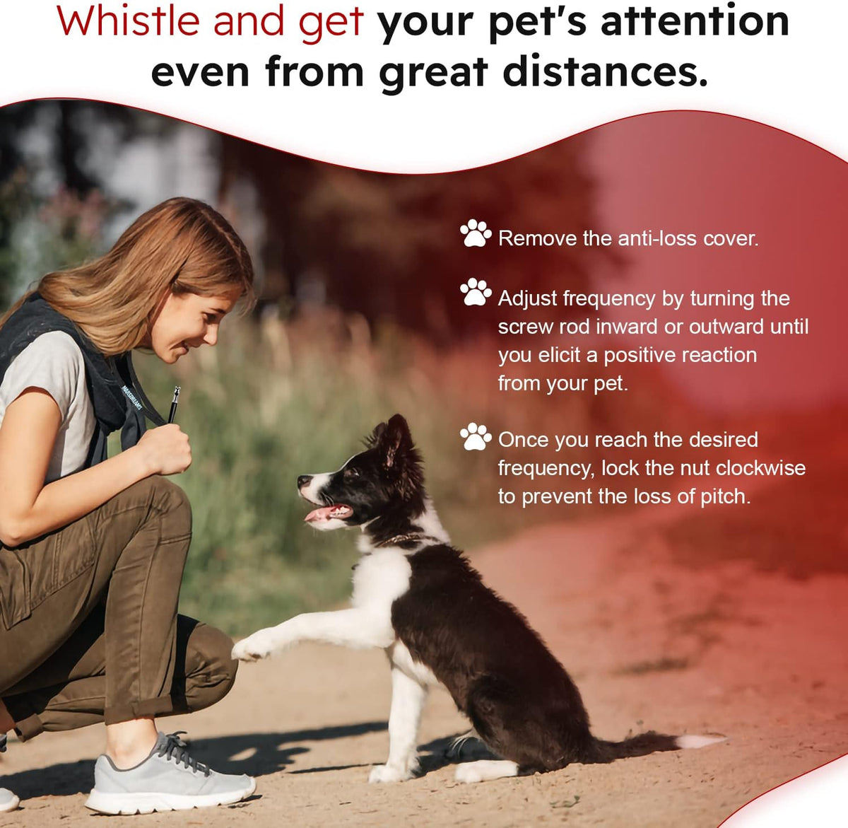 Pet Training Clicker & Whistle Set With Lanyard (3-Pack) - Adjustable Frequency Long-Range Behavior & Bark Control, Training Accessories for Dogs & Puppies 