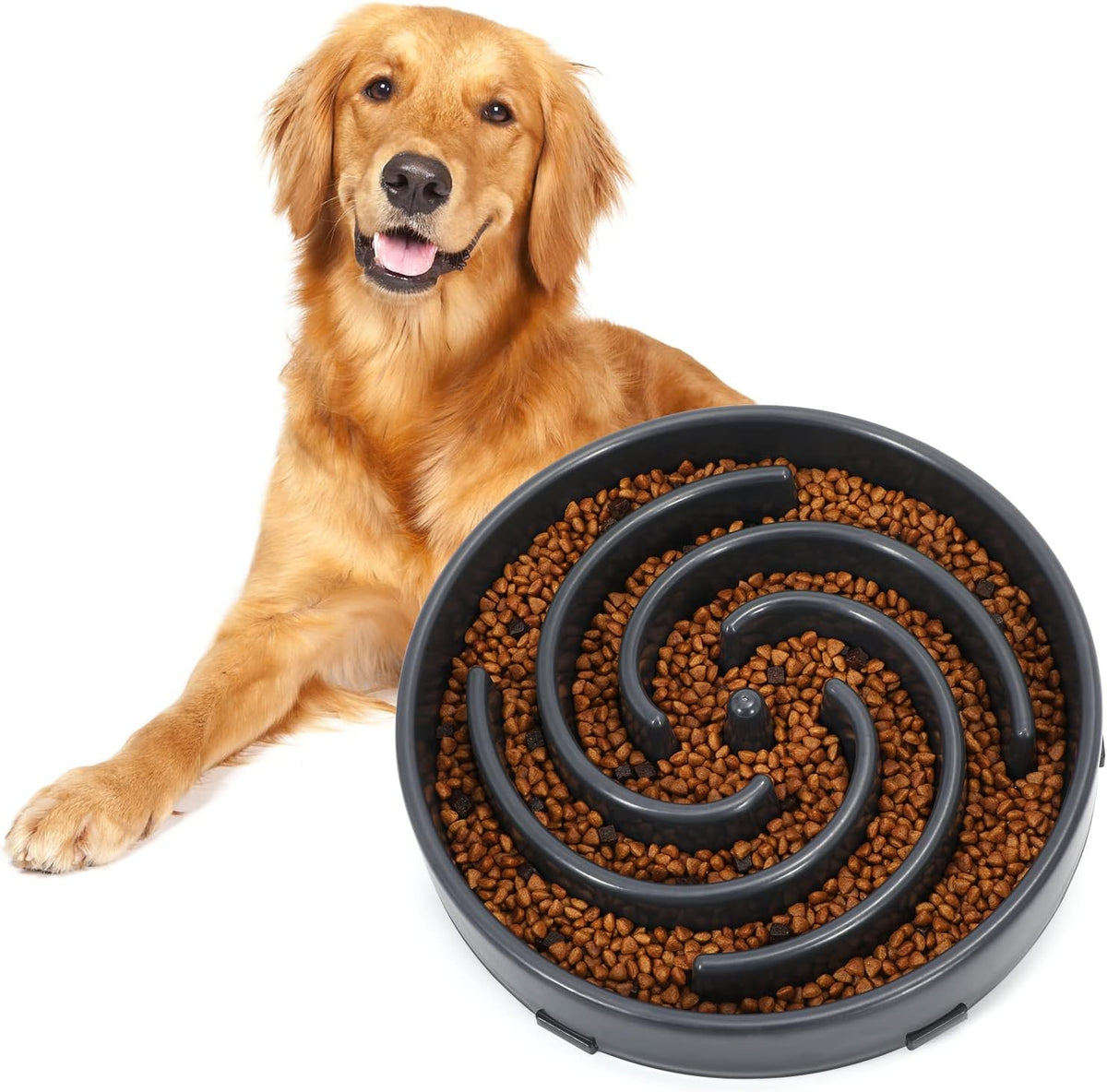 Slow Feeder Dog Bowl - Non-Slip Maze Design for Small, Medium & Large Dogs (Promotes Healthy Eating, Prevents Bloatin & Choking, Interactive Puzzle Feeder) 