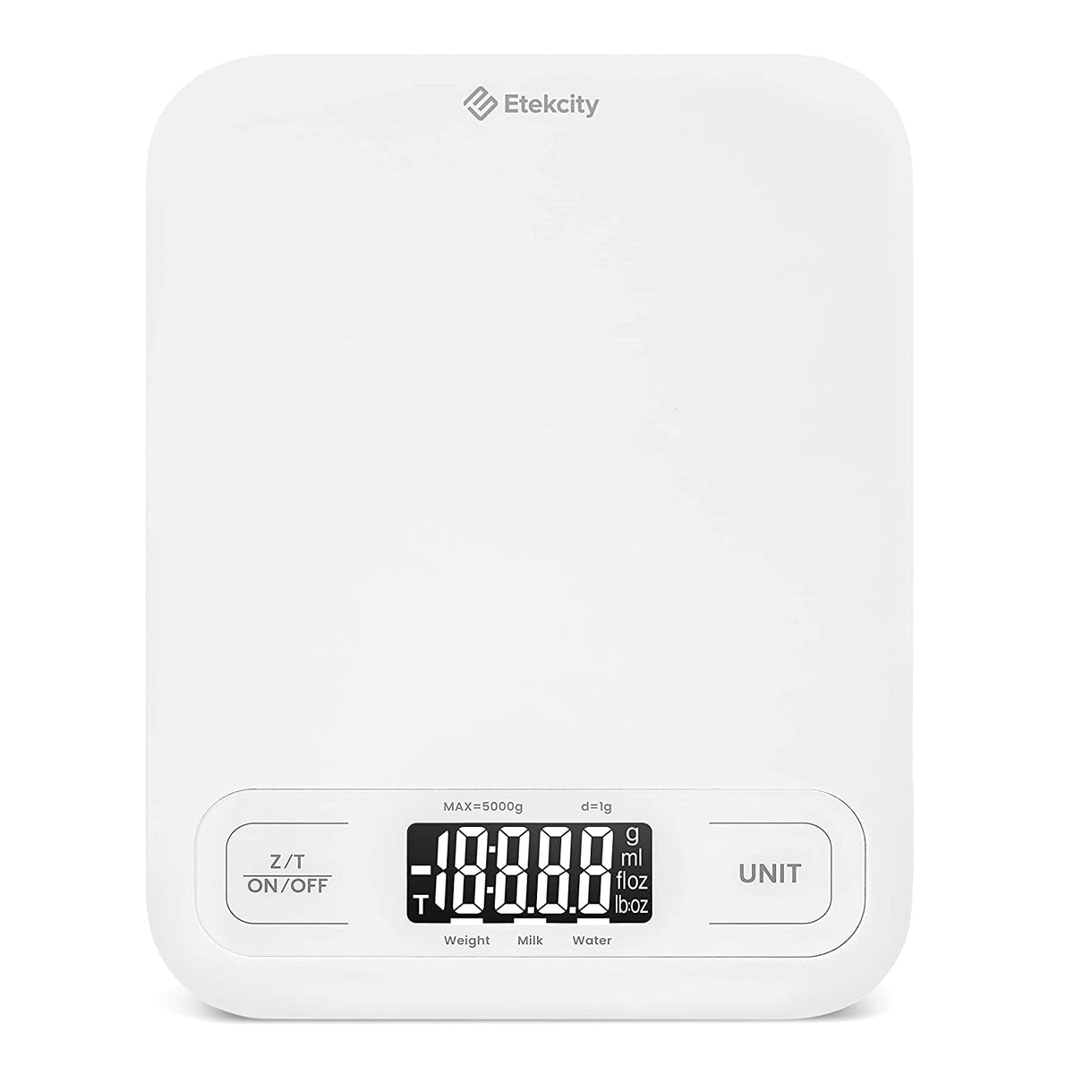 Digital Food Kitchen Scale for Weight Loss, Meal Prep and Cooking - Accurate & Easy to Use, Large Matte Black